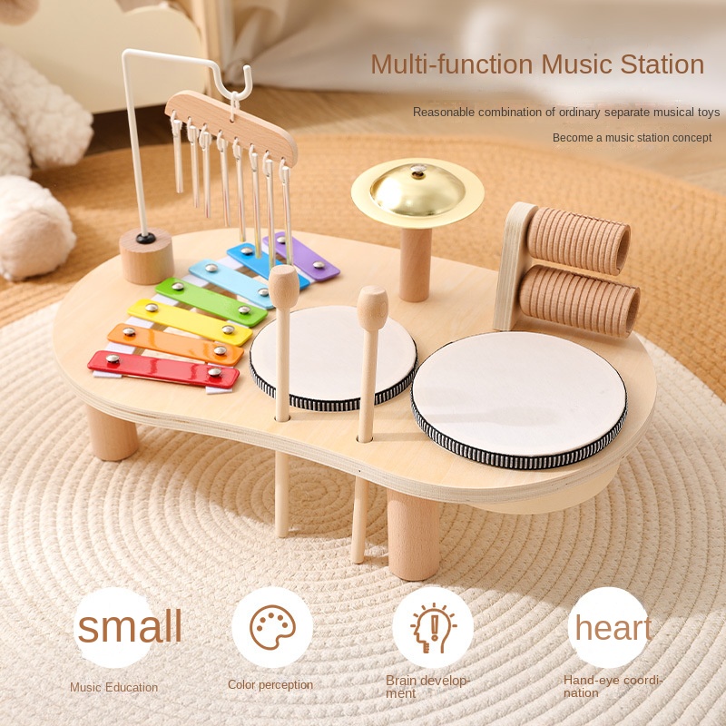 Musical Instruments Game - เลซี่ไชลด์ คิดส์ของเล่นเพื่อการศึกษา กล่องดนตรีไม้ ของเล่นเครื่องดนตรีสำหรับเด็ก ของเล่นเสริมพัฒนาการ ดนตรีสำหรับเด็กเล็ก
