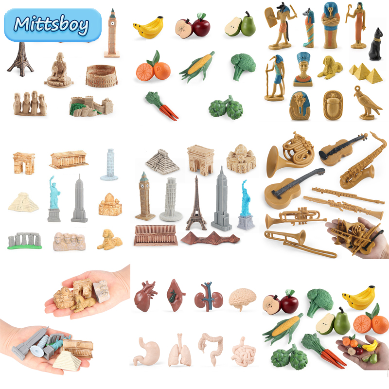 Musical Instruments Game - Montessori ของเล่นคณิตศาสตร์จำลองอาคาร Human Body เครื่องมือผักพีระมิดสถาปัตยกรรมของเล่นเพื่อการศึกษาเด็ก