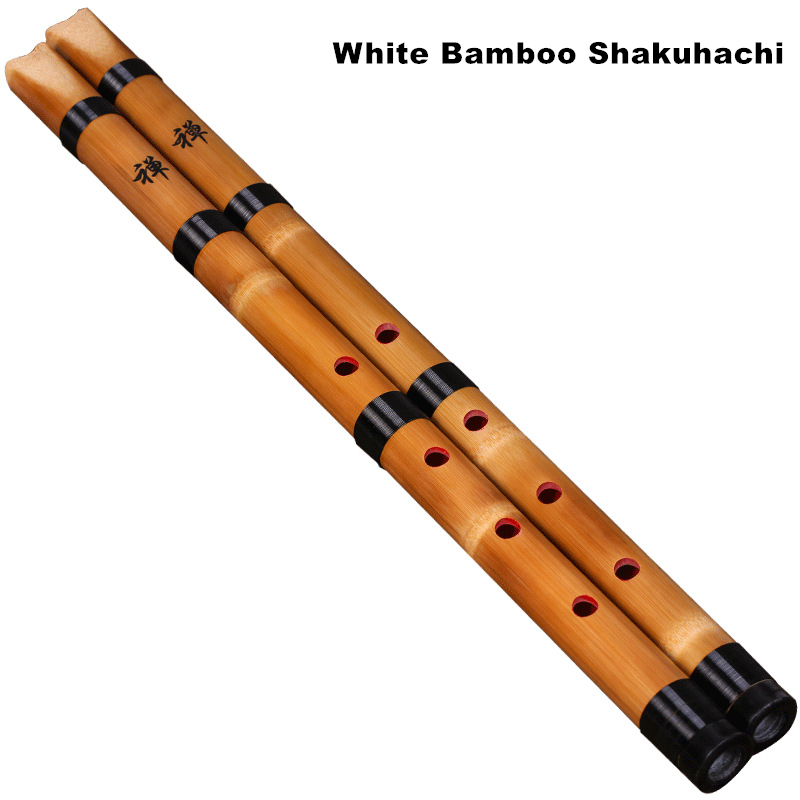 Musical Instrument In Japanese - Handmade ไม้ไผ่สีขาวธรรมชาติ Shakuhachi Chiba/ญี่ปุ่นสั้นขลุ่ย Xiao สําหรับ