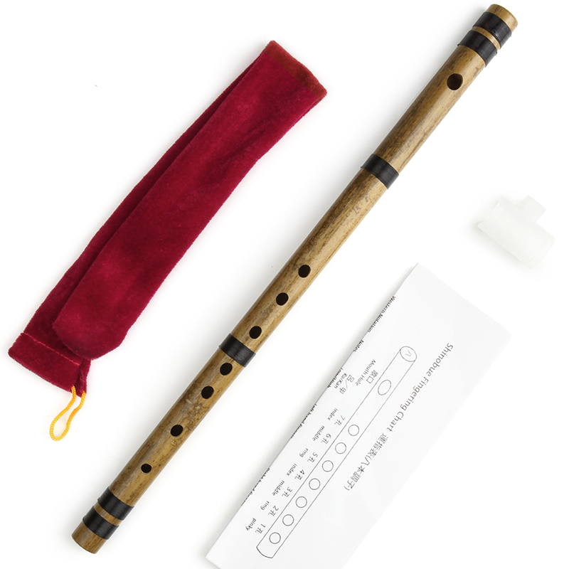 Musical Instrument In Japanese - ขลุ่ยชิโนบิญี่ปุ่น 8 โฮน พร้อมสายร้อยไม้ไผ่ ทำด้วยมือ เครื่องดนตรีประเภทลมไม้แบบดั้งเดิม
