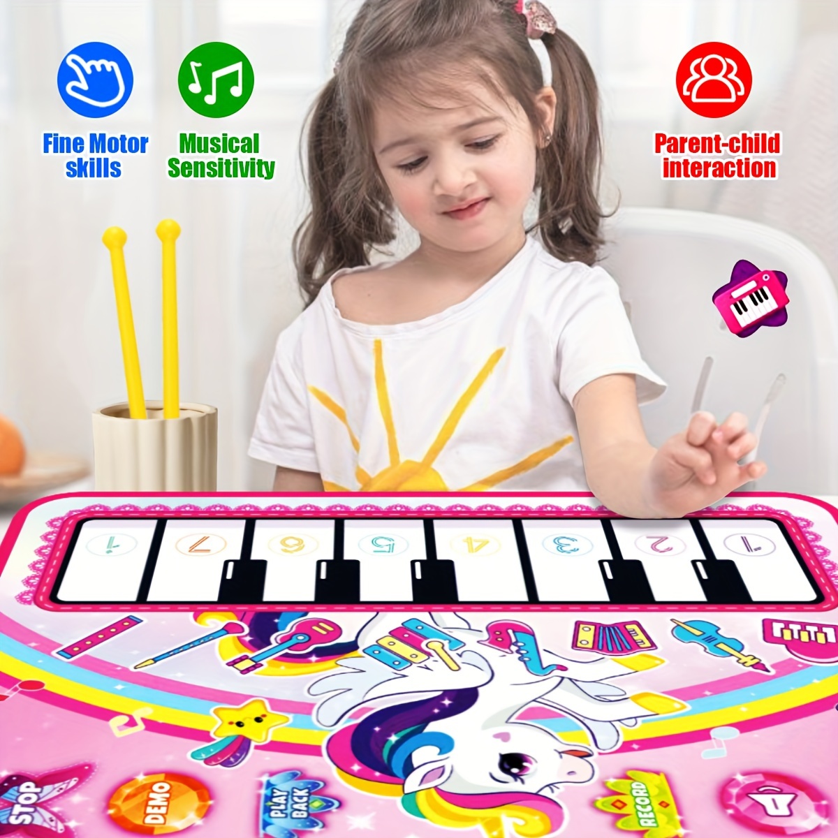 แผ่นรองเล่นดนตรี 3 in 1 พร้อมค - Musical Instrument No Touch บทวิจารณ์และราคา