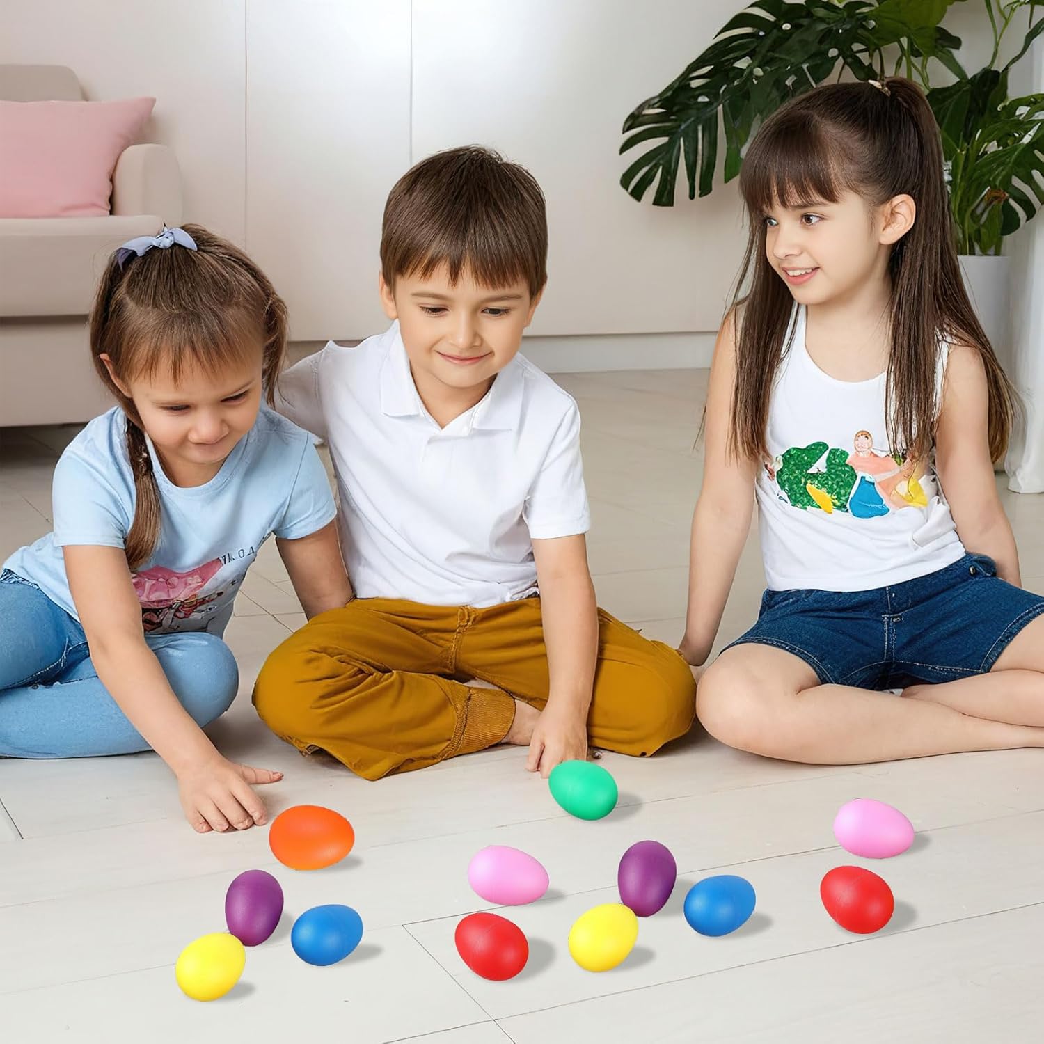 2 ชิ้นพลาสติกไข่ Shakers Percu - Musical Instruments Game บทวิจารณ์และราคา