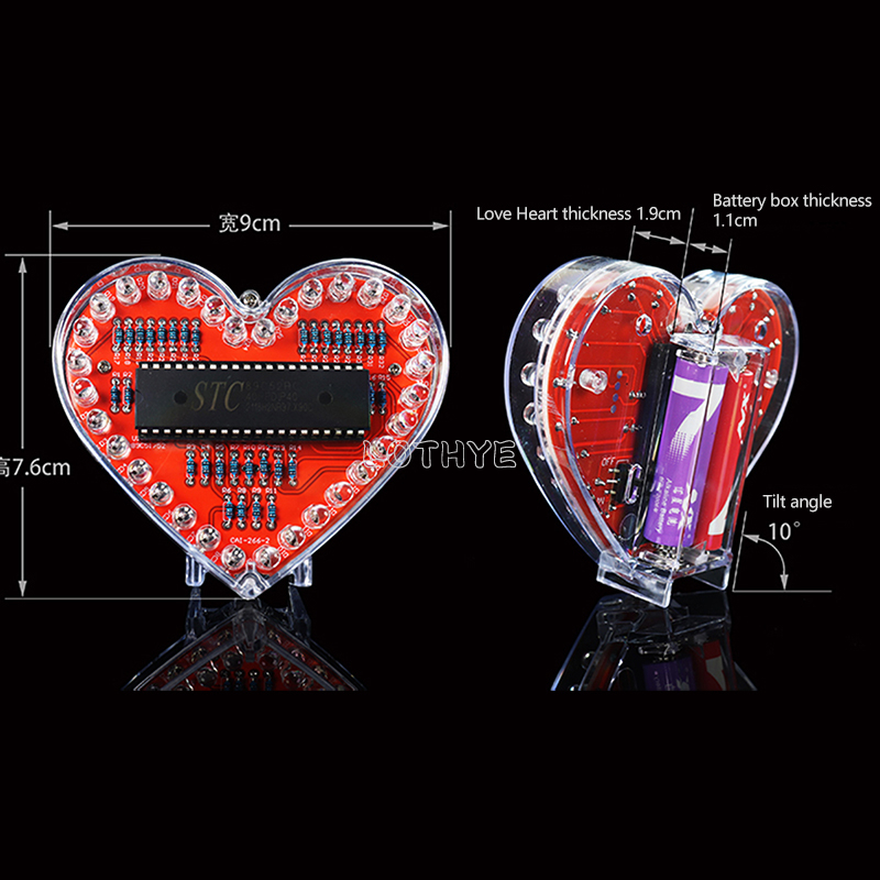RGB สีสันไหลน้ํารูปหัวใจ DIY ช - Musical Instrument Diy บทวิจารณ์และราคา