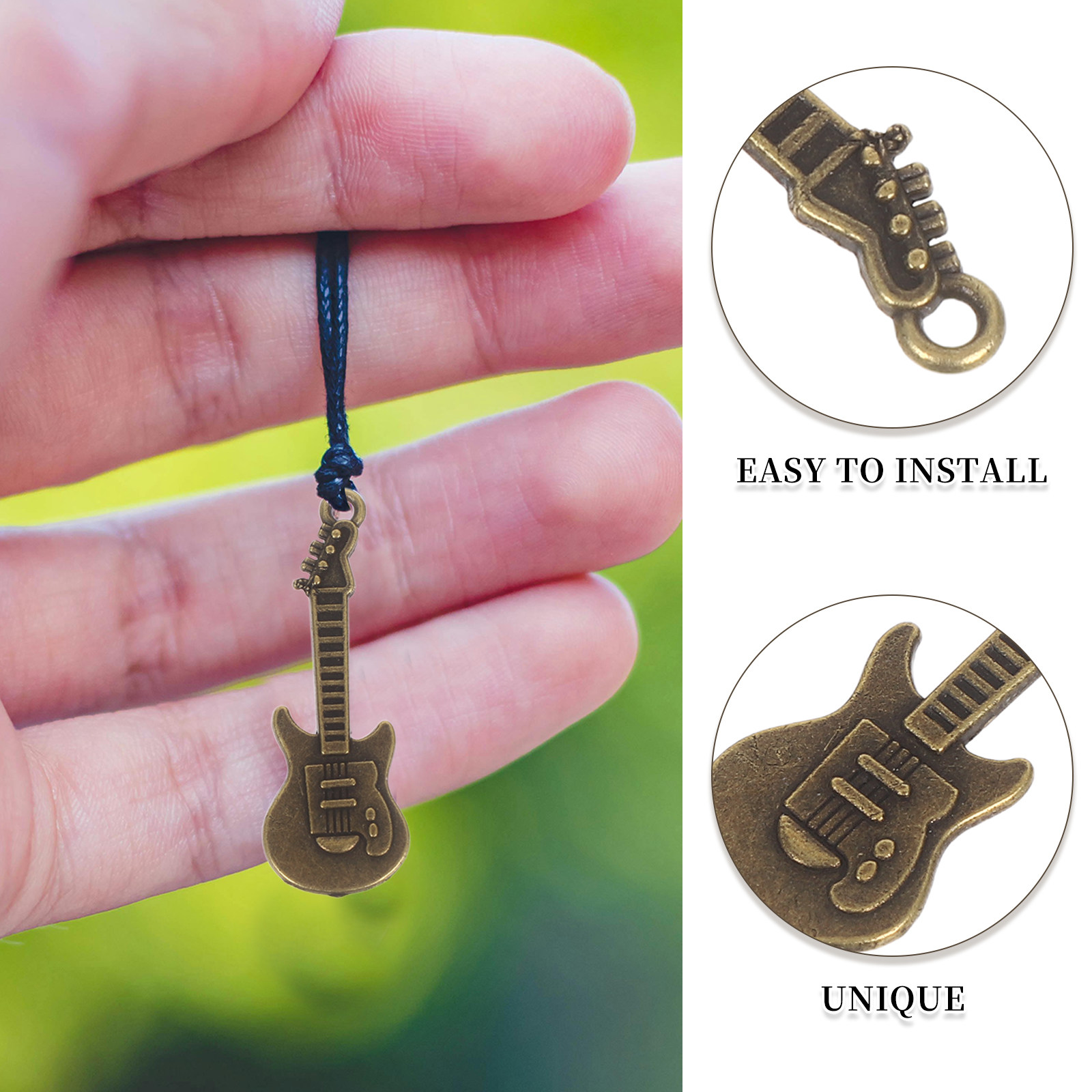 จี้กีตาร์สไตล์เรโทร 50 ชิ้น ทำ - Musical Instrument Diy บทวิจารณ์และราคา