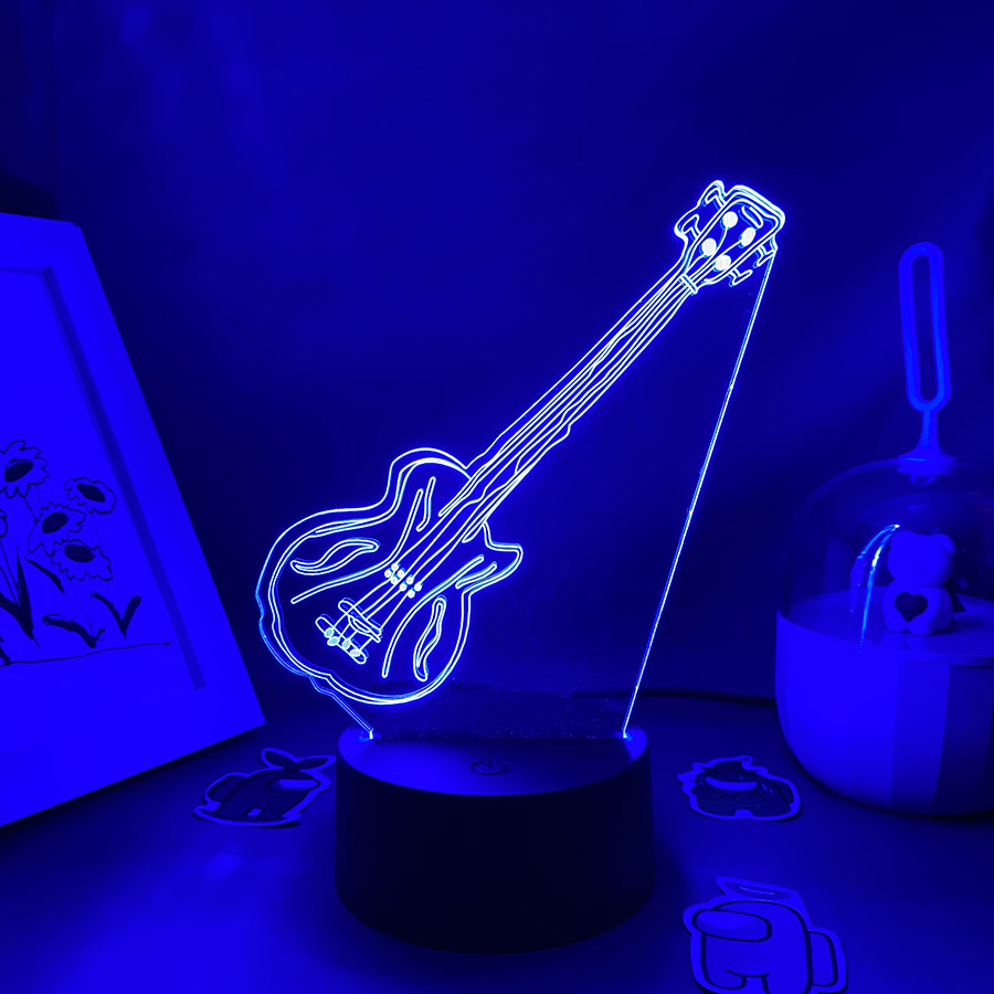 ไฟ LED 3 มิติ รูปทรงกีตาร์ ของ - Musical Instrument No Touch บทวิจารณ์และราคา