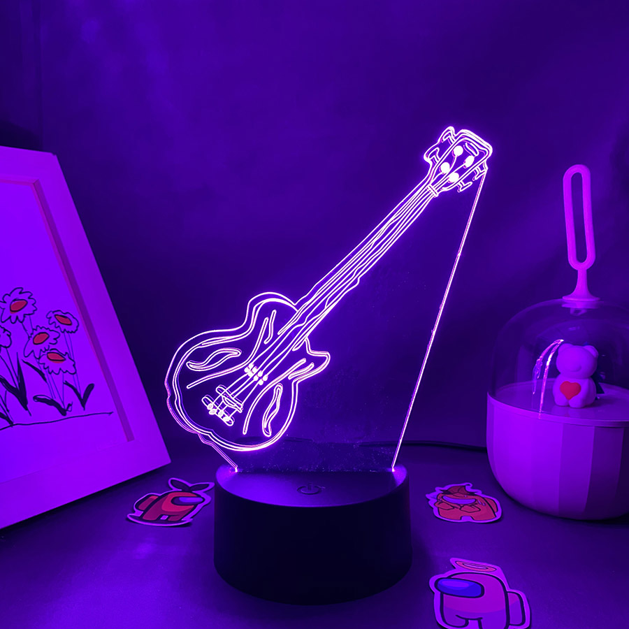 ไฟ LED 3 มิติ รูปทรงกีตาร์ ของ - Musical Instrument No Touch บทวิจารณ์และราคา