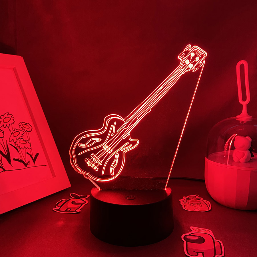 ไฟ LED 3 มิติ รูปทรงกีตาร์ ของ - Musical Instrument No Touch บทวิจารณ์และราคา