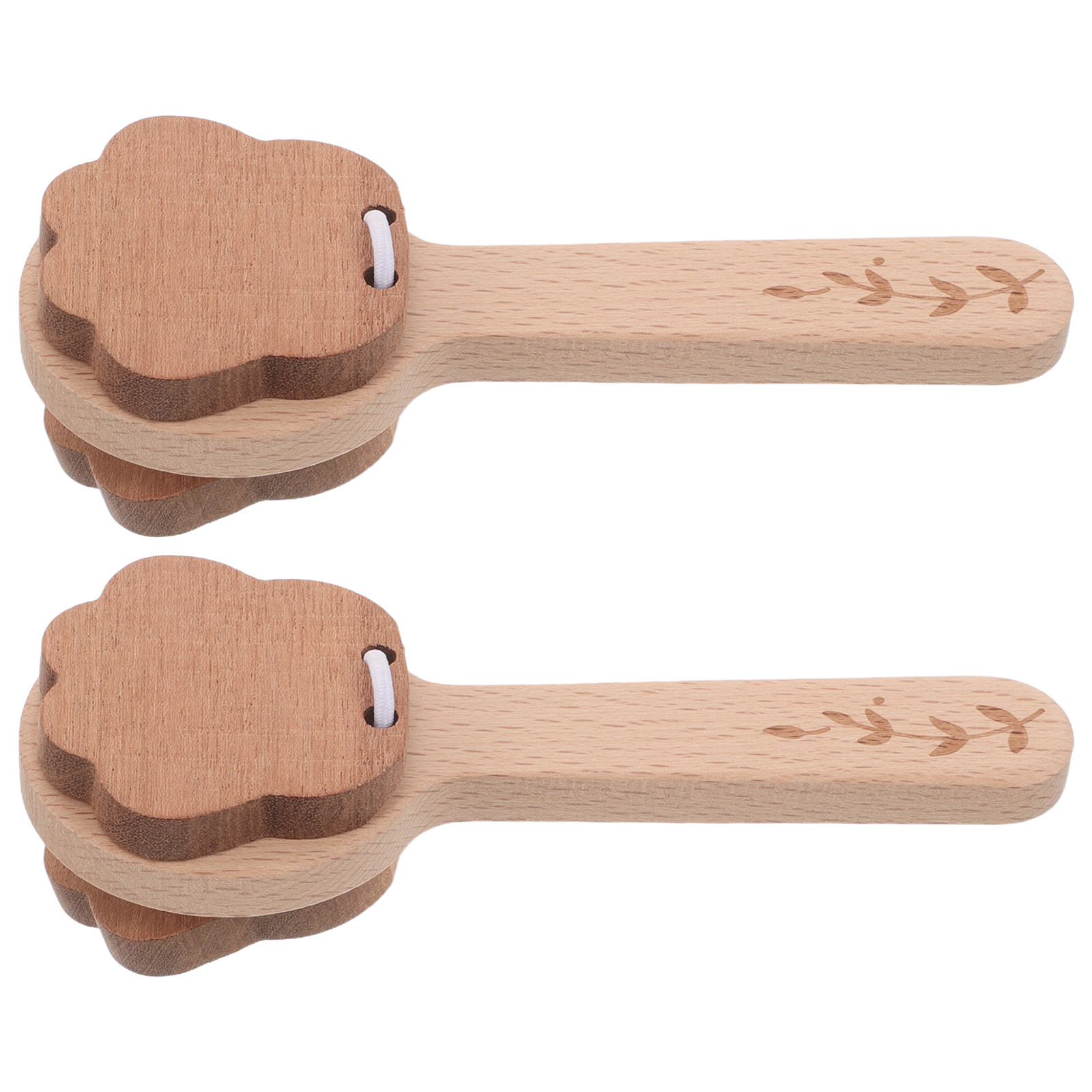 2 ชิ้น คาสทาเน็ตไม้ ลายอุ้งเท้ - Musical Instrument Family บทวิจารณ์และราคา